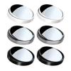 2Pcs Car Blind Spot Rearview Mirror Wide-Angle Lens Design 360-Degree Adjustable Frameless Convex Side Auxiliary Mirror Auto Parts