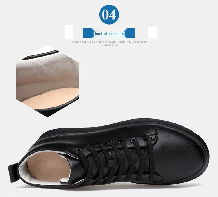 Men's Trendy 10cm Height-Increasing White Casual Shoes - Invisible Lift Sports Board Sneakers
