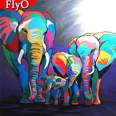 Broderie cu diamante elefant pătrat complet, rotund, vânzare 5D, pictură cu diamant, kit de artizanat cu animale, cu strasuri, imagine de perete