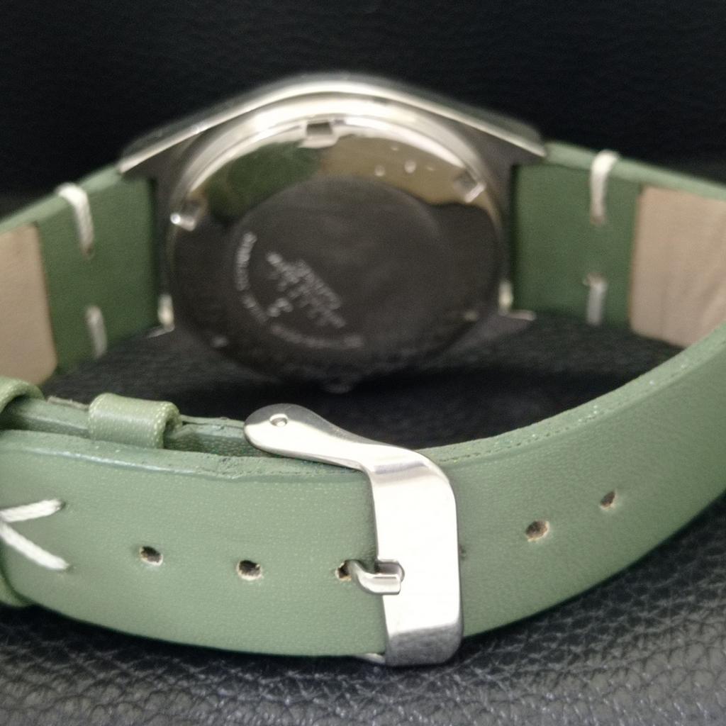 VINTAGE SEIKO 5 AUTOMATIC JAPAN 6309A MENS GREEN COLOR DIAL WATCH A701288-5 R206a-a701288