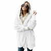 Cardigan da donna in tinta unita caldo invernale con cappuccio cappotti maglioni lavorati a maglia a maniche lunghe giacche cardigan in pelliccia sintetica allentata giacca con cappuccio cappotto capispalla