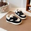 Winter 2025 Children's Cute Double-Layer Fleece-Lined Cotton Shoes for Boys and Girls