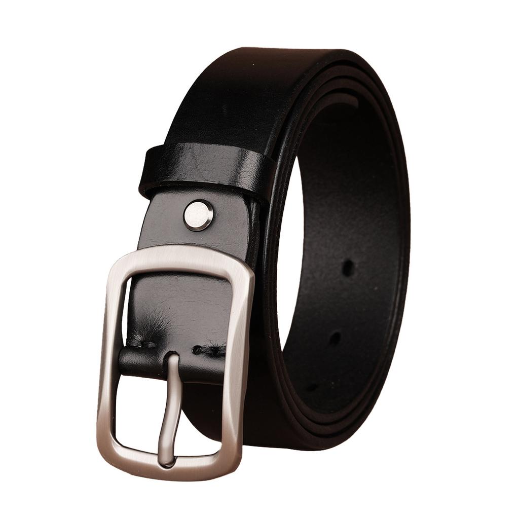 Belt First Layer Cowhide Genuine Leather Tree Paste Leather Pin Buckle Retro Belt Middle-Aged And Young Men'S Belt