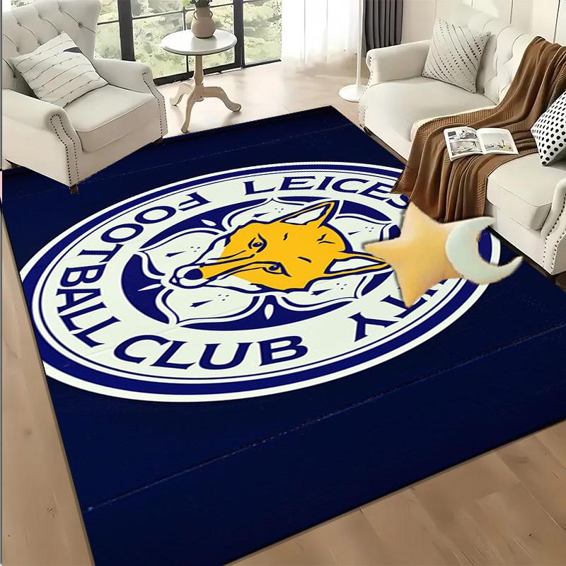 1PC Leicester Football Club Crest Floor Mat for Living Room, Game Rooms, Office, Bedroom, Office Floor Mat Playful Design, Christmas fan gifts