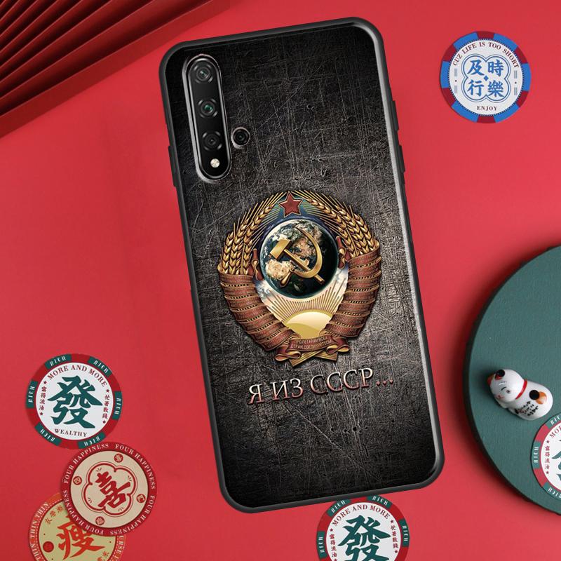 Coat Of Arms Russian CCCP Flag For Huawei P20 P40 P30 Lite P60 Pro Nova 12s 11i 12i 10 9 SE 5T Y91 Y90 Y60 Y70 Y72 Y61 Case