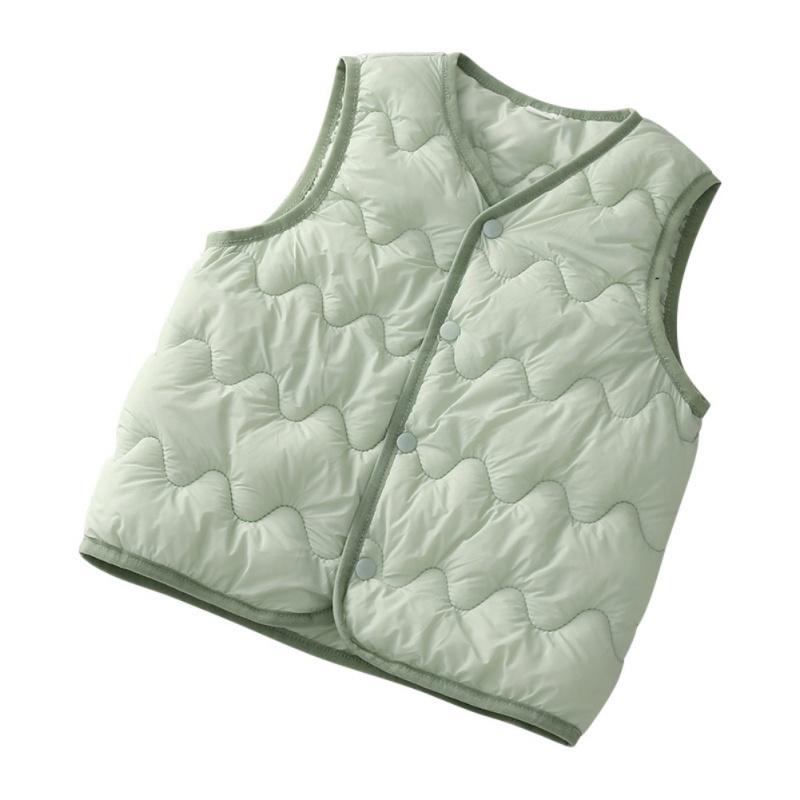 Children's Cotton-Padded Vest Sleeveless Jacket Thin Warm Kids Vest
