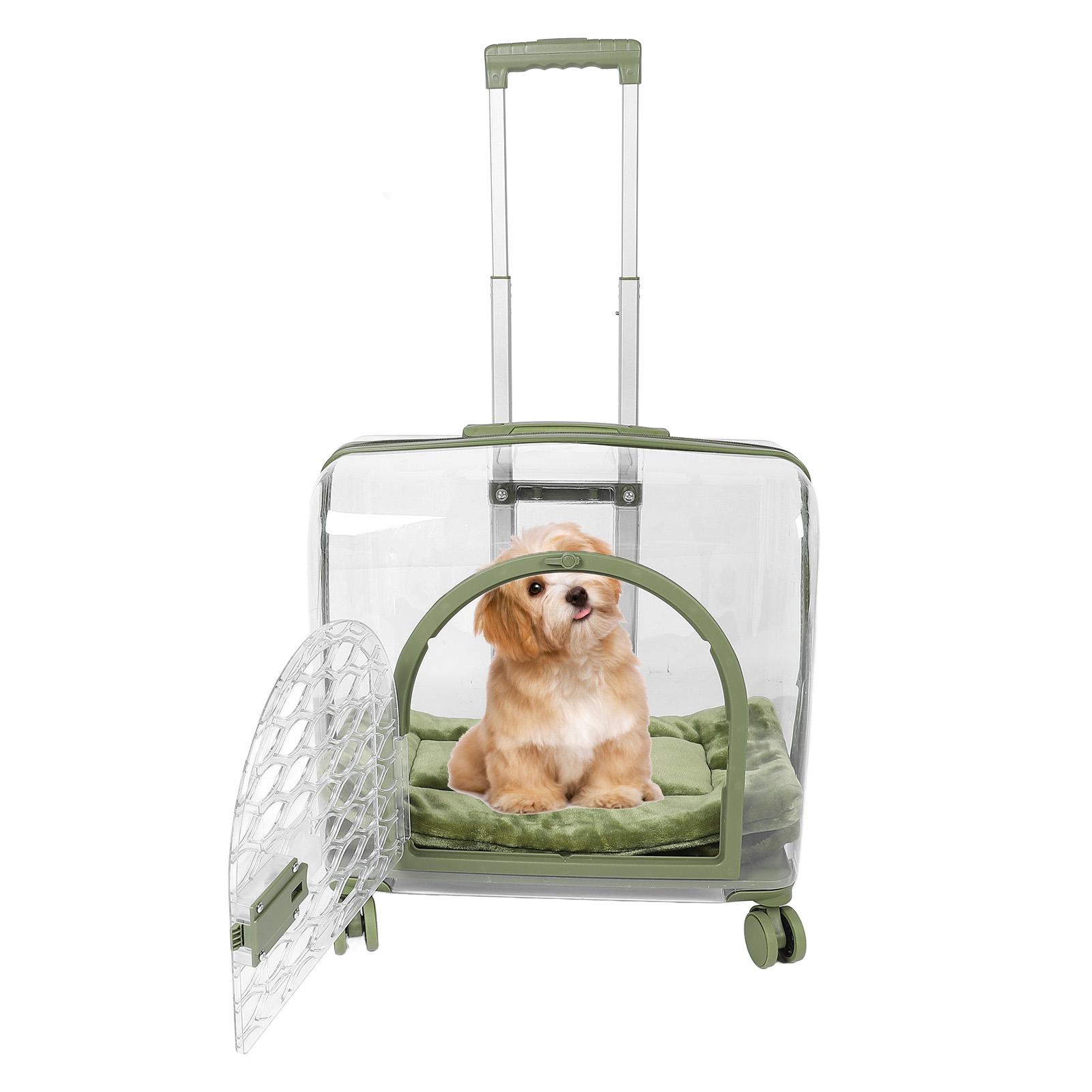 Transparent Pet Carrier Retractable Rod Breathable