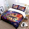 Starry Dream Leopard Illustration Duvet Cover Set With 3D Printing Design Soft Polyester Bedding Set All-Season Comfort