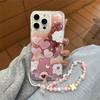 Cartoon rainbow bear is suitable for iphone16pro mobile phone case Apple 15pro quicksand 14pro anti-drop 13pro