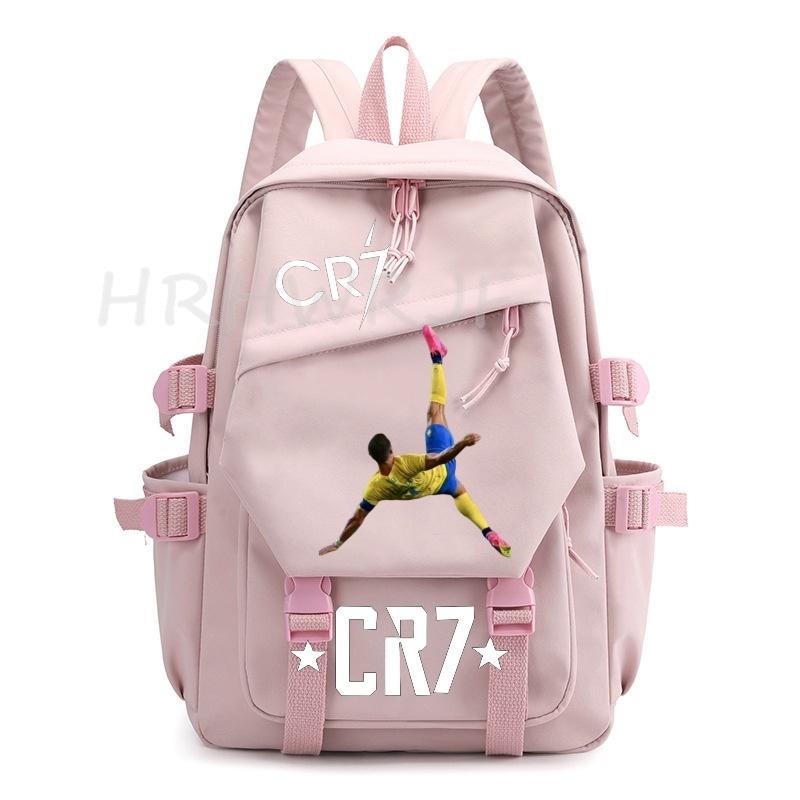 Ins Sports CR7 Backpacks Sports Casual Multi-pocket Capacity Teens Laptop School Bags Lightweight Women Men Travel Mochilas