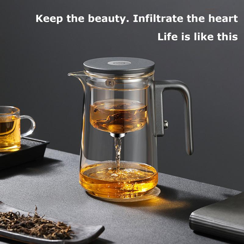 Home Tea Infuser Pot With Insert Leakage Proof Anti-Scalding Handle Press Control Teapots For Loose Tea Flower Tea