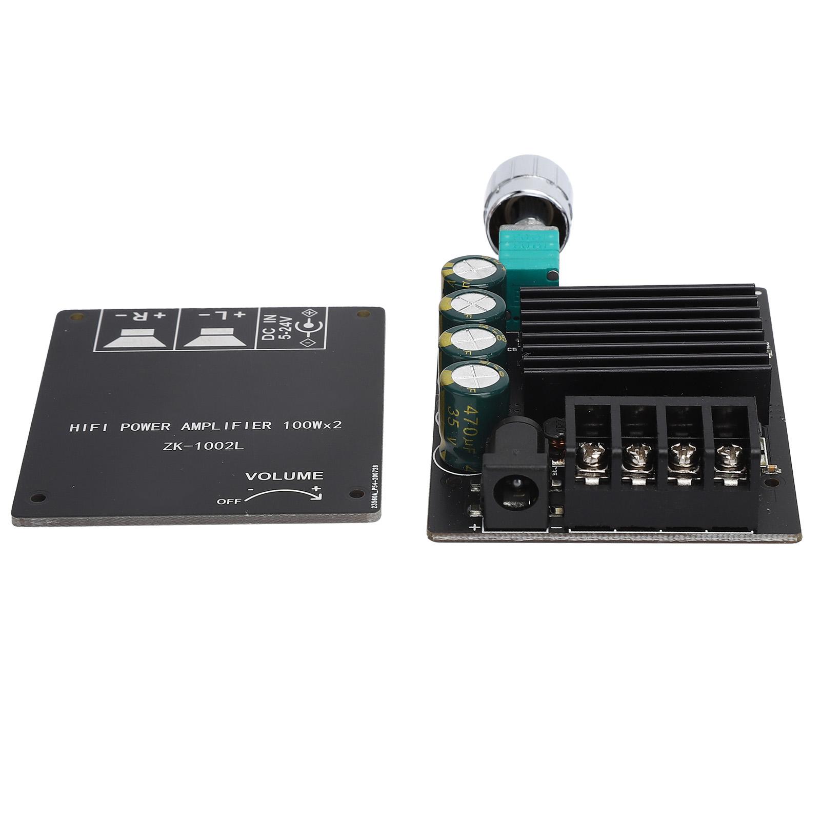 

1002L 100Wx2 Bluetooth 5.0 Power Amplifier Board Module with Volume Control Knob