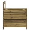 Garden Sofa with Armrests and Side Table Pine Wood