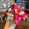 New Anime Crayon Shin-chan Kawaii Q Version Cos Cross Dress Funny Figure PVC Model Toys Doll Couple Keychain Gifts