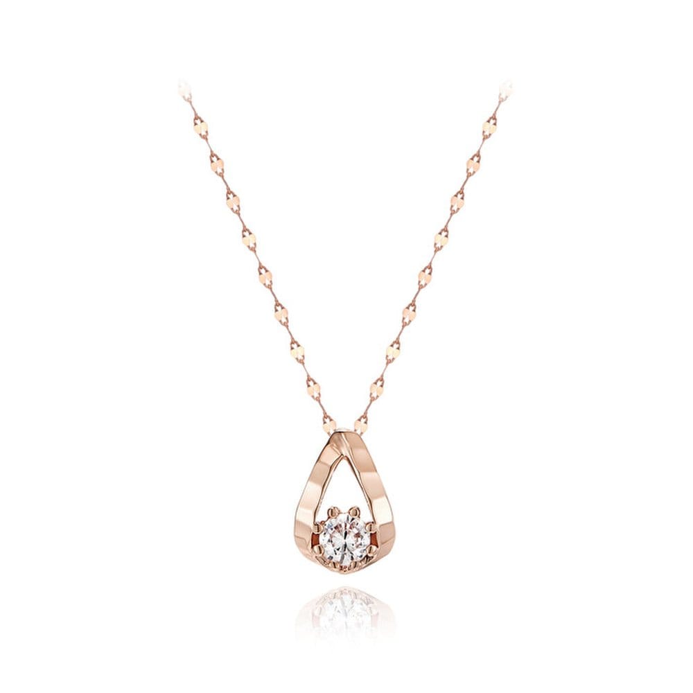 14K Sparkling Water Drop Necklace El14Nn021