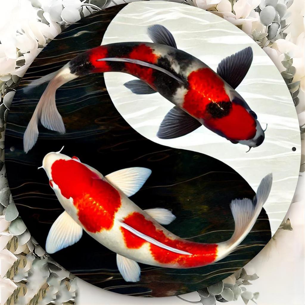 CIFBUY Vintage Metal Wall Art Waterproof Durable Aluminum Wall Art Inch Round For Home Decor Bar Cafe Dorm Room Decoration