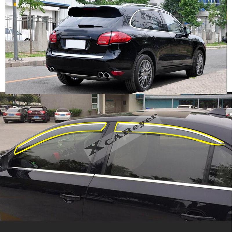For PORSCHE Cayenne 2011 2012 2013 2014 2015 2016 2017 2018 Car Sticker Plastic Window Glass Wind Visor Rain/Sun Guard Vent