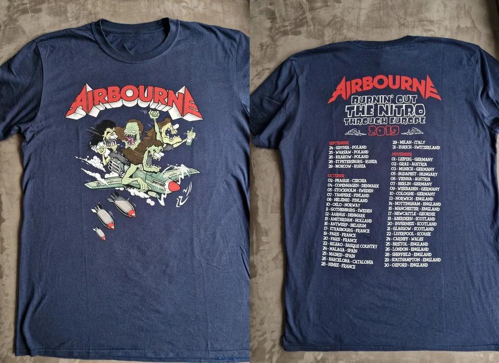 Airbourne Europe 2019 T-shirt Cotton Unisex All Sizes Unisex T-Shirt S
