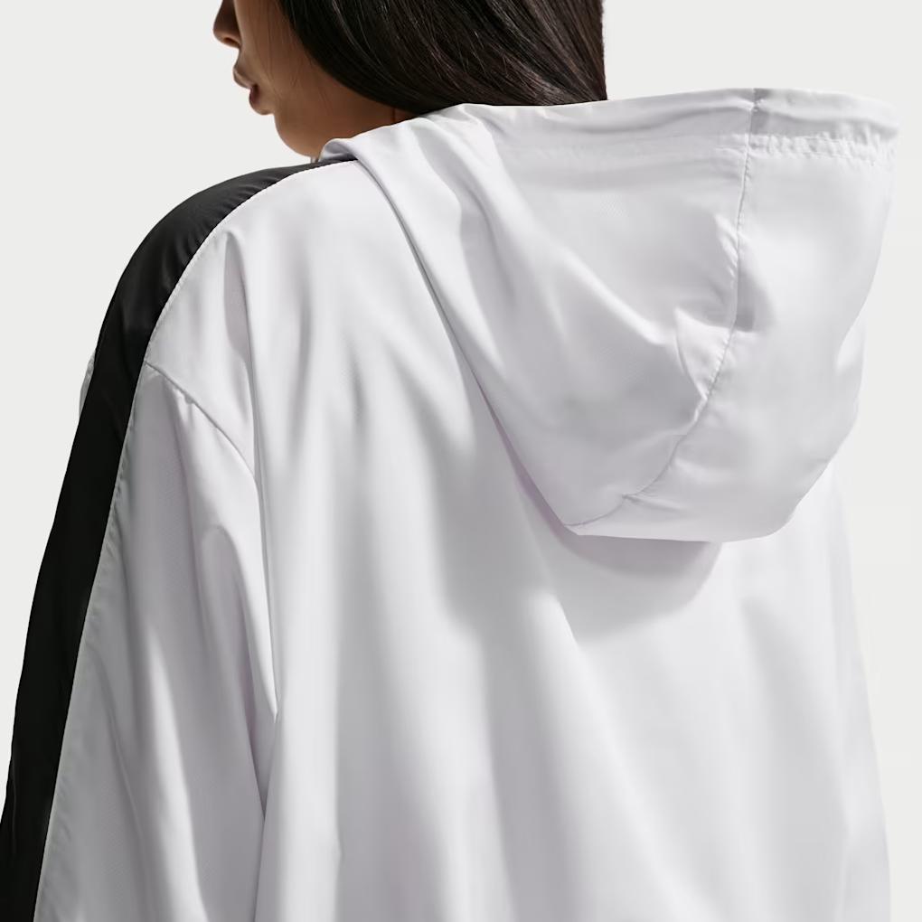 Nike Sportswear Classics Hooded Logo Loose Long Sleeve Jacket Women Jackets FV6299-101