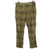 Made In Japan Check Pattern Straight Pants S Beige Cinchback Men's Used
