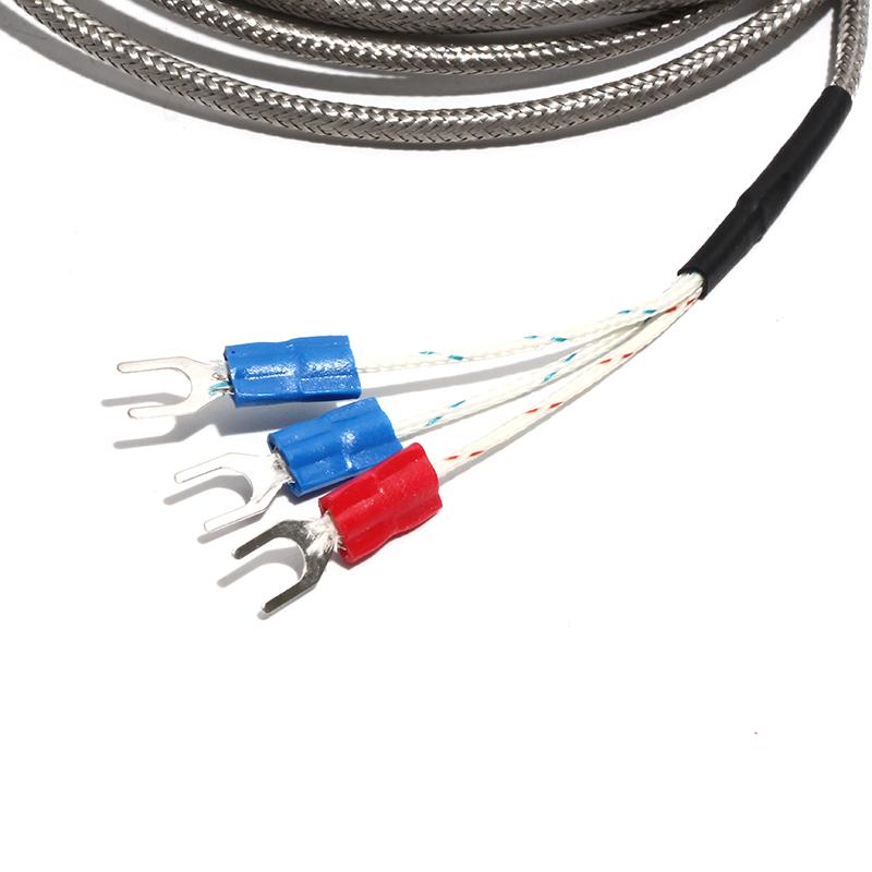 Sondă de temperatură cu termocuplu PT100 1M Sârmă metalică rezistentă la temperatură ridicată Sondă simplă goală îndrăzneață