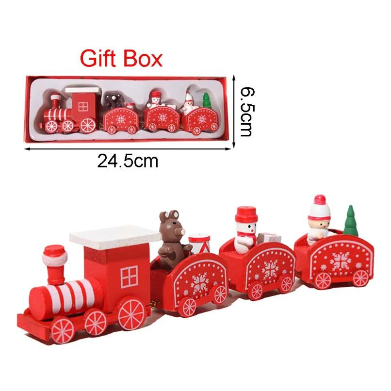 Christmas Wood Train Decoration,Christmas Ornaments With Moving Train,Home Noel,Happy New Year 2026 Gifts