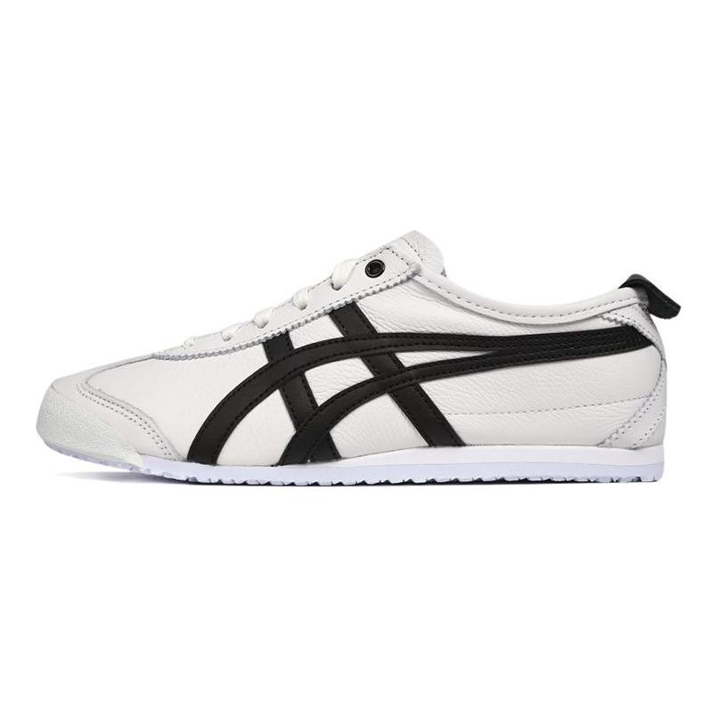 ONITSUKA TIGER حذاء رياضي المكسيك 66 أبيض أسود 2019 للجنسين D508K-0190