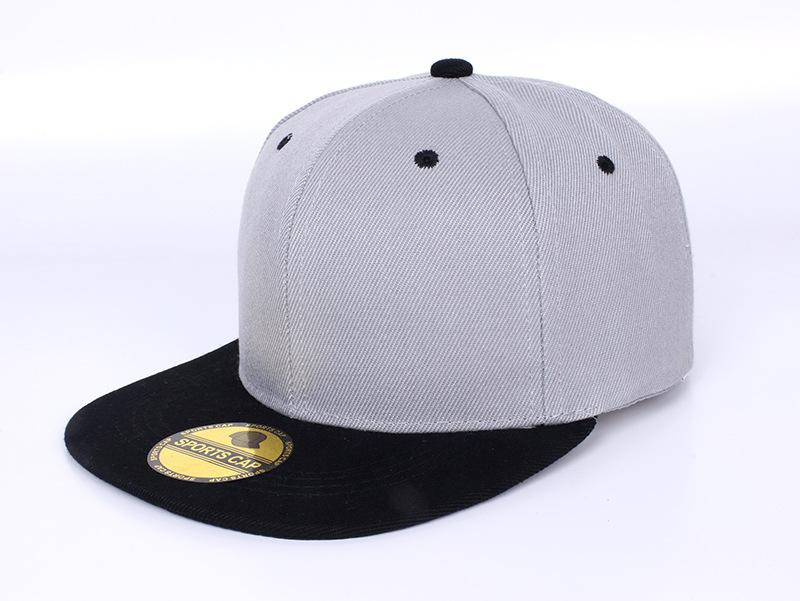 Unisex Flat Brim Baseball Cap For Men Women Fashion Color Plain Snapback Hat Outdoor Leisure Patchwork Hip Hop Sun Hats