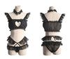[PureAriBon] Plus Size Frilly Lovely Separate Costume Set with Bell, Cosplay, TOKYO GOODS MARKET (White, XXL)