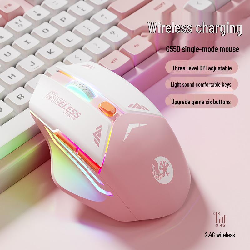 Mecha Mouse Wireless Silent Bluetooth Dual-Mode Mechanical Gaming Mouse Rechargeable for PC/Laptop.