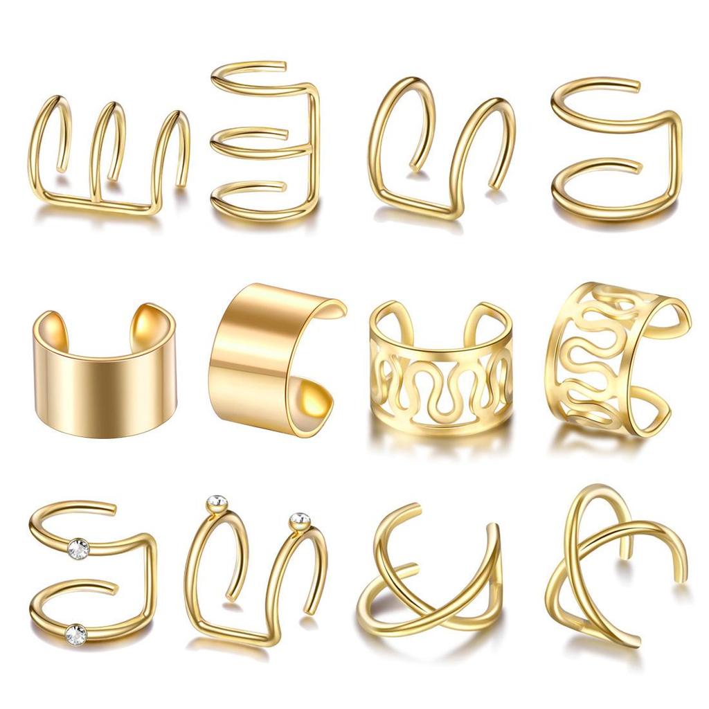 Stainless Steel Ear Clips, No Piercing Required - Simple and Stylish Earrings for Bold Personalities.