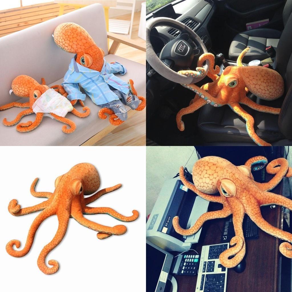 Extra Large Simulation Octopus Stuffed Animal Toy Plush Doll Perfect For Home And Car Decor