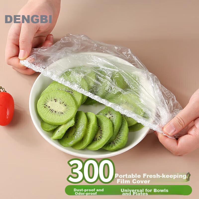 Disposable Food Cover with Elastic Opening, Plastic Wrap Cover, Food Storage Bag, Leftover Food Bowl Cover, Kitchen Food Preservation Cover