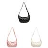 Korean Style Cotton Satchel With Puffed Design And Single Shoulder Strap For Daily Outfits