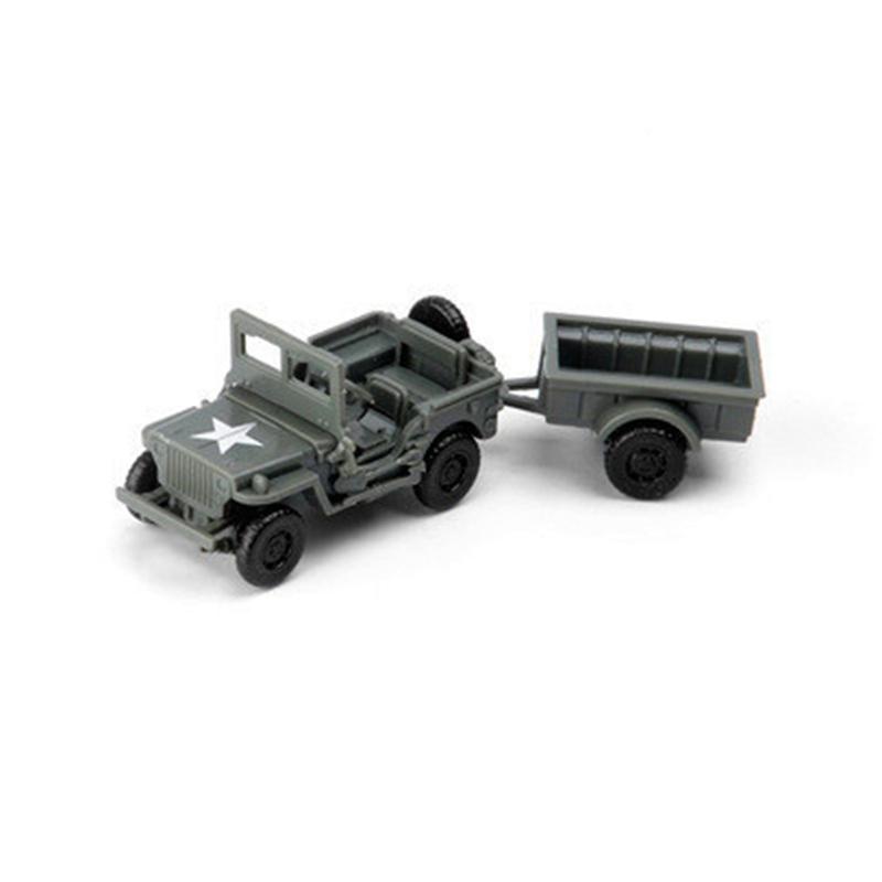 4D 1/72 Military Vehicles Model Truck Tank Jeeps Armored Transport Car Fighting Chariot Building Sand Table Scene Boy Toy Gift