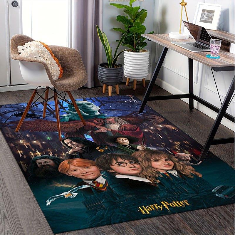 Harry Potter Poster Hogwarts Wall Art DecorOffice Mat Home Decor Office Rugs LB82