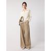 ELLE Women's Lamb Wool Lapel Sweater