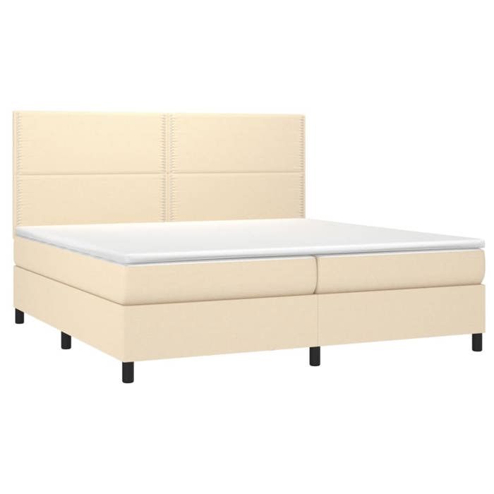 VidaXL Sommier à Lattes de Lit avec Matelas et LED, Lit Rembourré, Lit Double, Lit Adulte de Chambre à Coucher Intérieur, 3134826