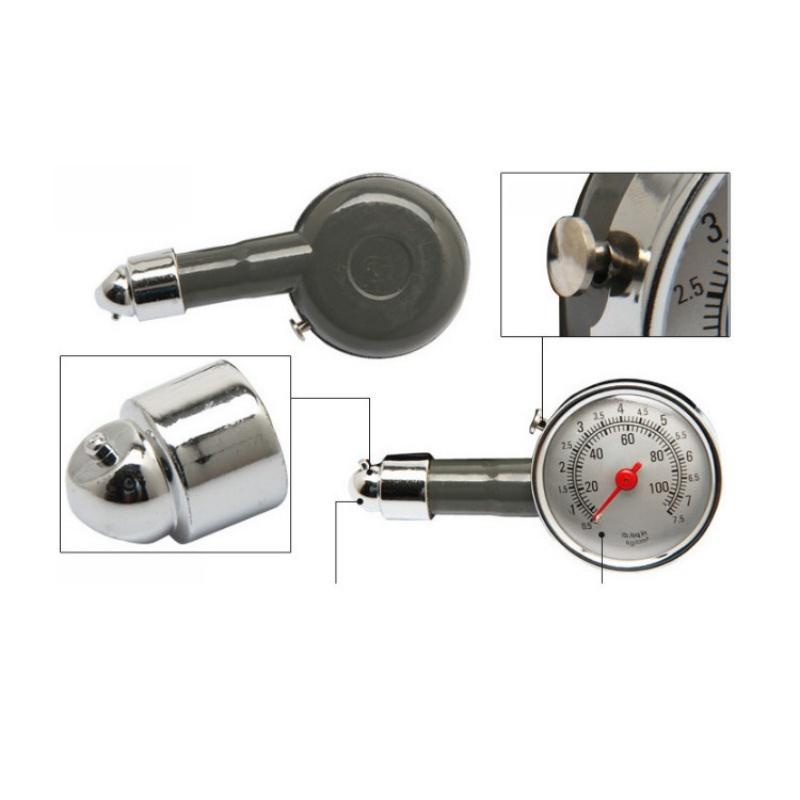 Car Tire Pressure Monitor Car Tire Pressure Gauge Air Pressure Detection Gauge Metal Mechanical Tire Pressure Gauge
