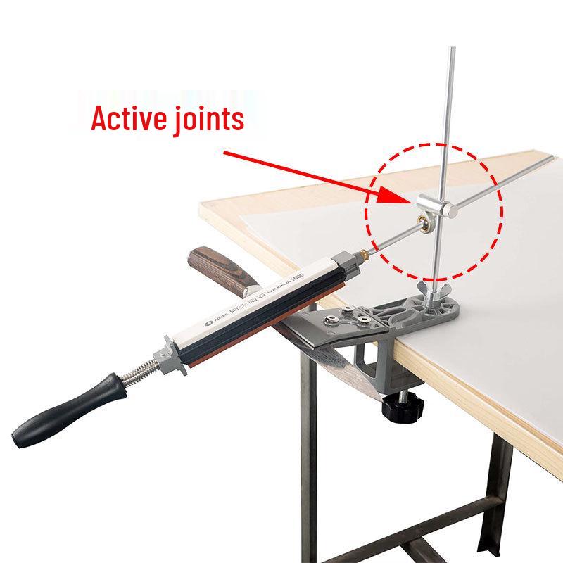 Diamond Grit Fixed-Angle Knife Sharpener with Anti-Slip Stand and Fine Grinding Whetstone