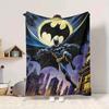 1pc Batman Cityscape Flannel Throw Blanket - HD Printed Lightweight Soft Warm All-Season Blanket for Sofa, Bed, Travel, Camping 071