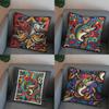 2D Bunte Fisch-Kunst-Kissen für einzigartige Dekor-Muster Kissenbezug Geeignet für Sofa Schlafzimmer Auto Kissenbezug