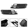 2PCS Front Bumper Foglight Cover Grill Grille Fit A6 C7 2014-2018 Black