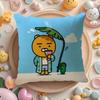 R-Ryan K-Kakao Cushion Cover Linen Organic Fabric Double-Sided Printing Breathable Pillow Case Sofa Home Decor Gift