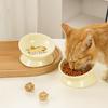 Slanted Mouth Cat Bowl Anti Tipping Dog Food Feeding Basin Pet High Foot Bowl  Neck Protection