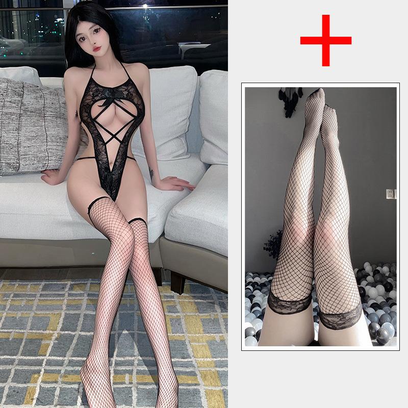 Bodysuit Hollow out jumpsuit uniform transparent pajamas no need to take off sexy lingerie sex hot woman lingerie Sexy outfit