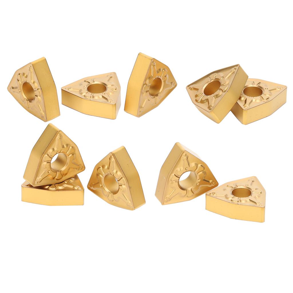 10Pcs CNC Lathe Turning Insert Indexable Solid Carbide Blade Cutting WNMG080408‑TM LF9018