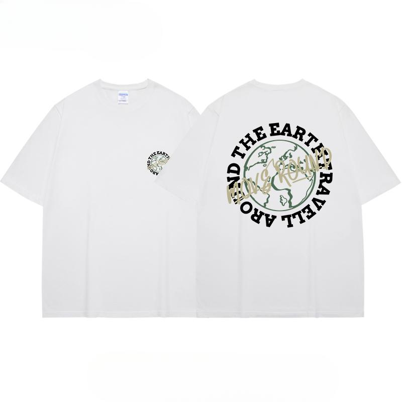 

Летняя мода, тяжелая ретро мужская футболка с английскими буквами из 100% хлопка с принтом и круглым вырезом, высококачественная повседневная уличная футболка для фитнеса S бежевый