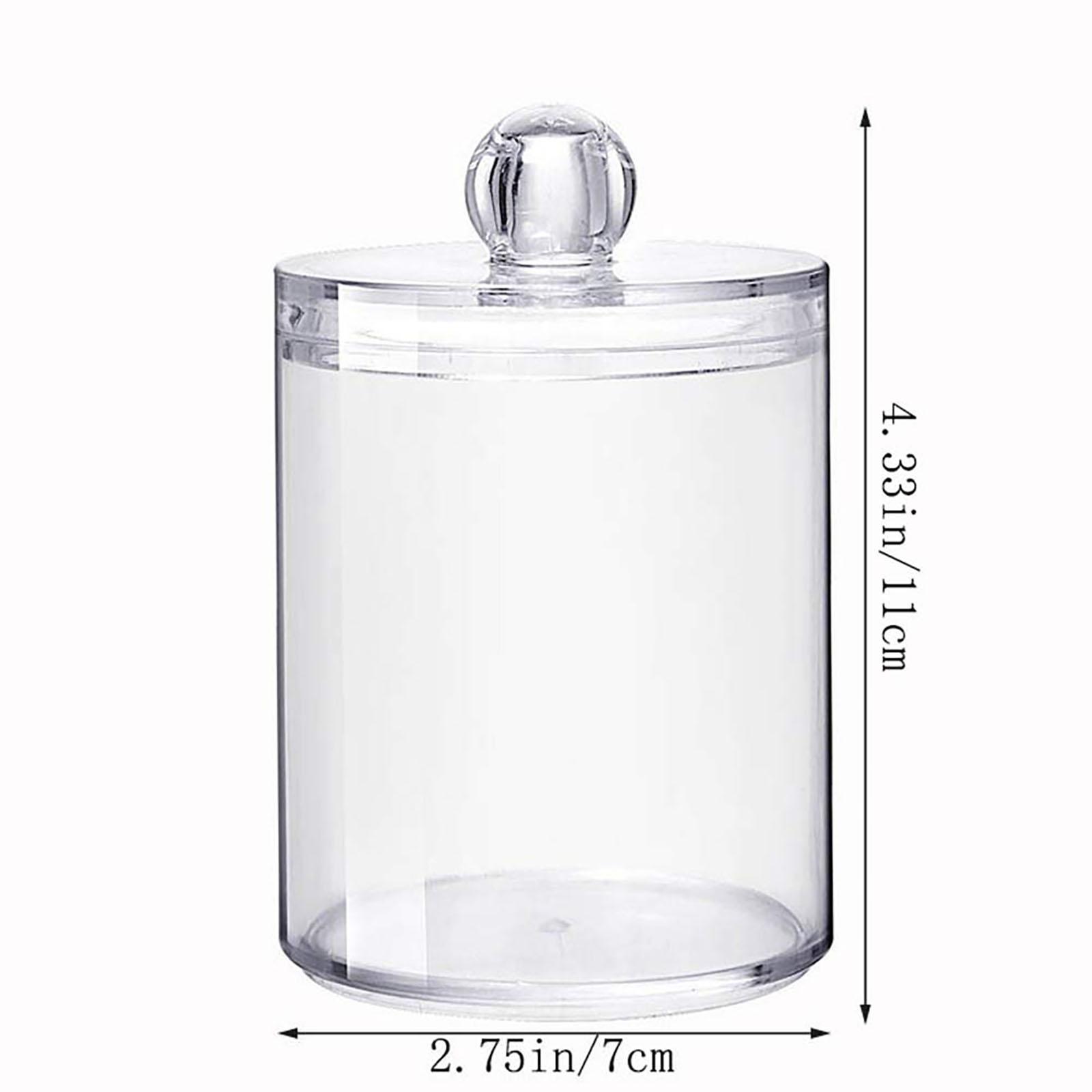 

4 шт./набор Прозрачные держатели для ватных палочек с крышкой, Пыленепроницаемые банки-диспенсеры для хранения ватных палочек, ювелирных изделий, пуховок, спонжей для макияжа,