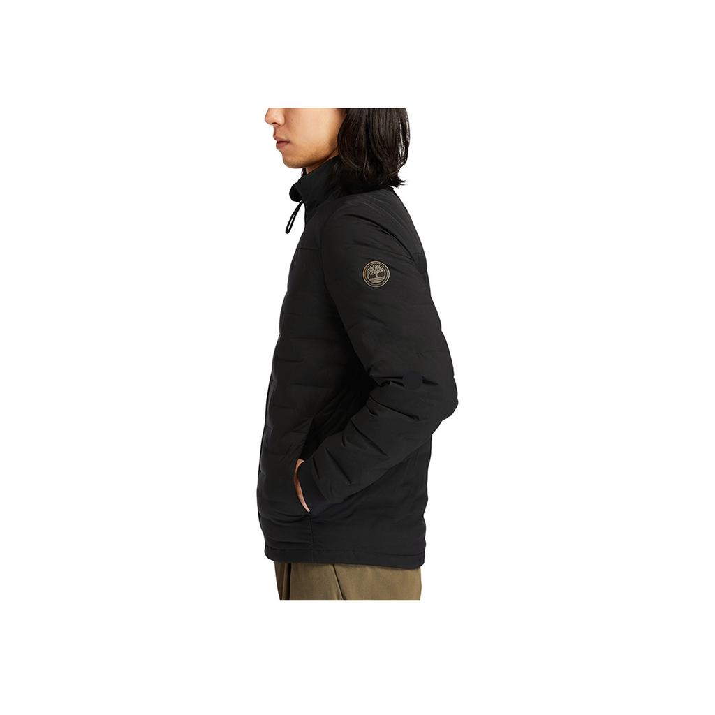Timberland Logo Warm Collarless Down Jacket Men Jacket Black A2G9P-001
